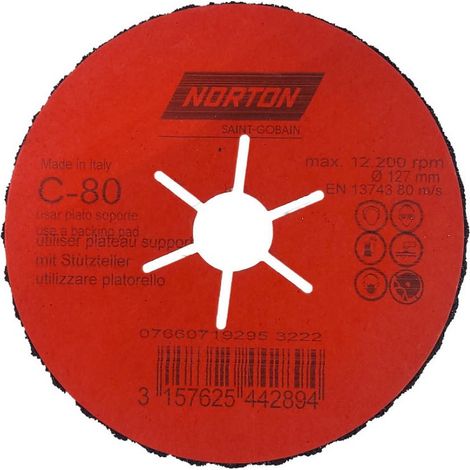 KRĄŻEK PÓŁELASTYCZNY NORTON CP FLEX 127MM P.80 - P8 CP127 80 (1/2)