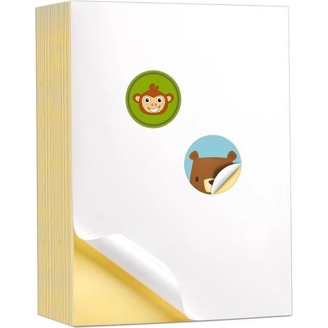 40 Feuilles A4 Papier Autocollants Imprimante Mat Blanc Étiquettes Imprimable Autocollante 210 x 297 mm Feuille Autocollante Imprimante a4 pour Imprimante Laser Jet d'Encre (1/5)