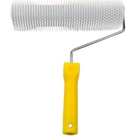 Rouleau Débulleur pour Ragréage Autonivelant - Pointes 11mm - 23cm - Blanc (1/4)