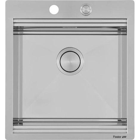 Foster Milanello Workstation Fregadero empotrado Rectangular Acero inoxidable (1/4)