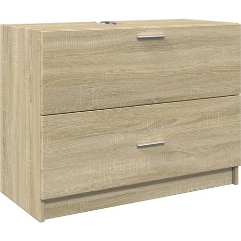Maison Exclusive - Waschbeckenunterschrank Sonoma-Eiche 78x37x59