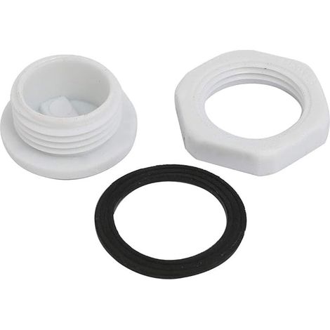 sourcing map M20 Nylon Filetage mâle Presse-étoupe Vis Fin Cap Couverture Gris (1/2)