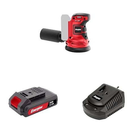Pack Ponceuse Circulaire sans fil 20v + 1 Batterie 20v 2ah + 1 Chargeur de batterie