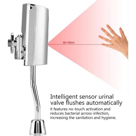 Vanne de chasse d'eau automatique sans contact pour urinoir mural de salle de bain (1/5)