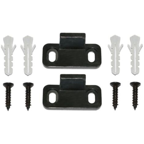Garniture de porte coulissante, rails de plancher de porte de grange, pièces de quincaillerie de rail inférieur réglables sans fentes(452024mm) (1/5)