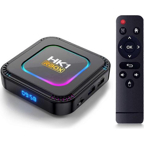 Boîtier TV intelligent Android 13 4+64 Go RK3528 8K HDR 10 RGB avec Wi-Fi 6, Bluetooth 5.0, lecteur multimédia vocal, prise US kns (1/5)