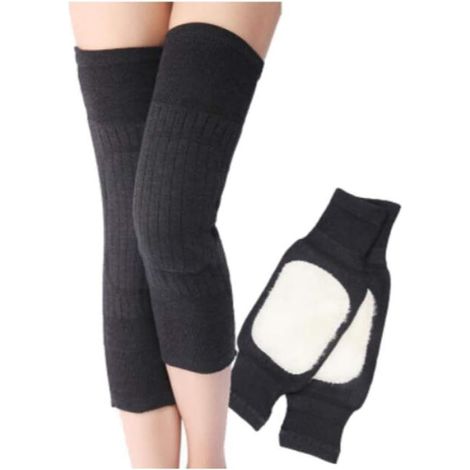 Genouillère unisexe en mélange de cachemire et laine, protection thermique hivernale pour les sports de plein air, cyclisme et escalade (1/3)