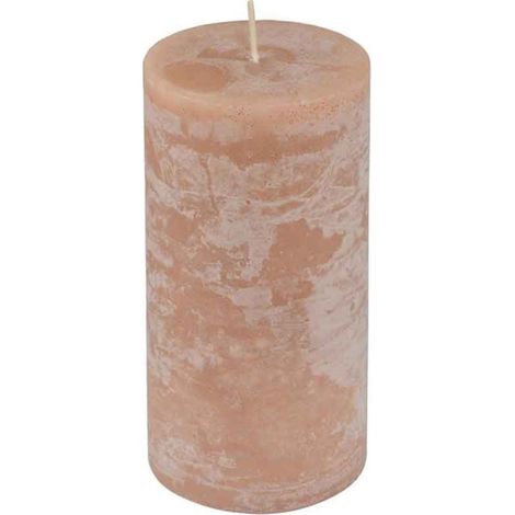 Bougie Pilier Déco "Rustique" 10cm Taupe (1/2)