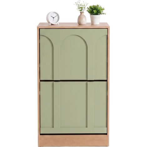 Zapatero, compacto, 85 x 24 x 85 cm, verde (1/5)