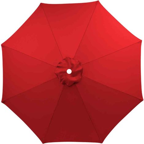 Toile de rechange en polyester pour parasol de jardin extérieur, protection solaire et imperméable, pour parasol à pilier central. (1/5)