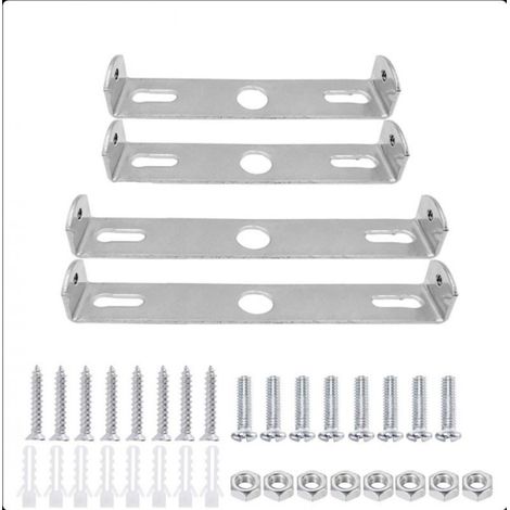 Lot de 4 Pièces Support de Fixation Plafonnier 90mm/105mm Luminaires Support de Plaque de Plafond Plaques de Lampe de Plafond pour Plafonnier de Bureau à Domicile