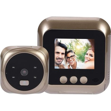 Visor de puerta HD de 2,4 pulgadas, pantalla inteligente para el hogar, timbre con cámara de seguridad, visor de puerta electrónico para sistema de vigilancia del hogar. (1/5)