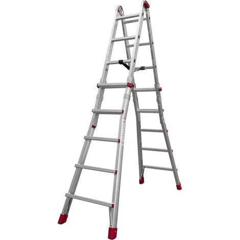 Scala Telescopica in Alluminio Super Teles Professionale - Formato: 8+8 gradini