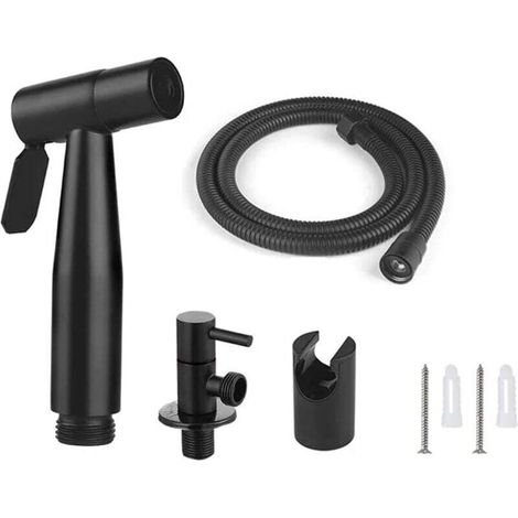 Kit de pulvérisateur portatif for salle de bain, Installation facile (Couleur : Noir) (1/4)