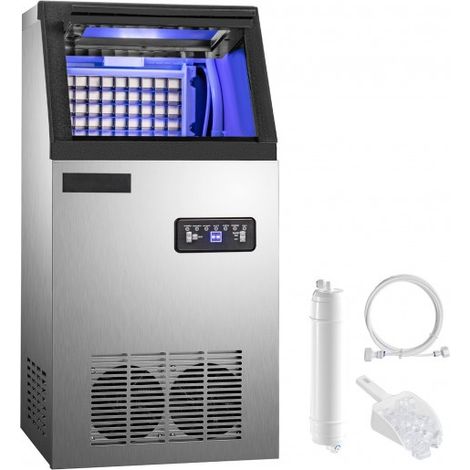 Machine à Glaçons 220V Capable de Produire 68kg par 24 heures Machine à Glace Commerciale Pour Cafés Maisons Restaurants Bars Hôtels (1/5)
