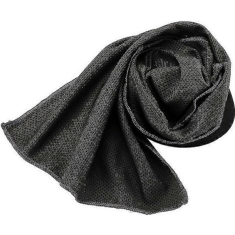 Serviette de jogging rafraîchissante et absorbante, couleur unie-Dark Gray