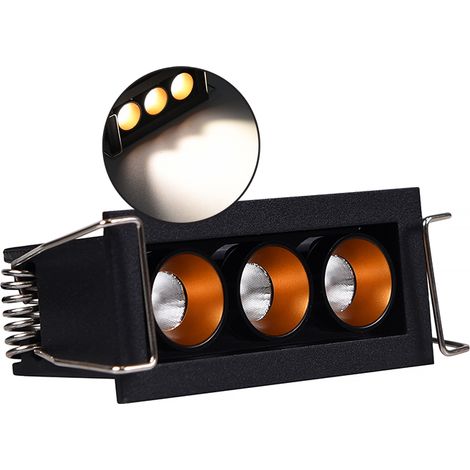 FARETTO LED RETTANGOLARE NERO DA INCASSO 6W LUCE NATURALE 4000K PER CONTROSOFFITTI - ILLUMINAZIONE DI PRECISIONE (1/5)