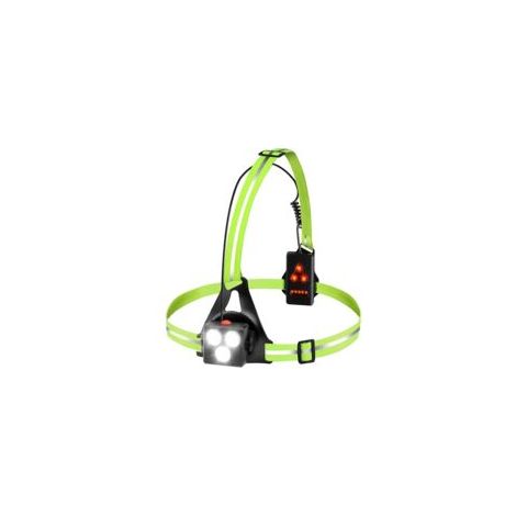 Linterna frontal LED recargable de 500 lúmenes – Ángulo ajustable de 120° – Hasta 300 minutos de duración de la batería – Tiras reflectantes para correr – Crezuo