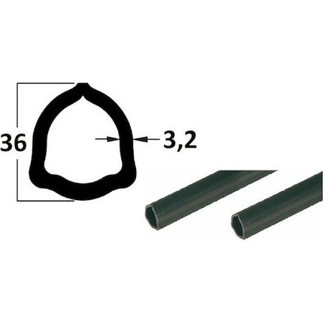 Tubo de 1 m, perfil triangular 36x3,2, P4 27287 (1/2)