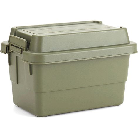Boîte de Rangement Mini Boîte à Épices pour Camping Pliable Antidérapante Étanche avec Couvercle Vert Militaire (1/4)