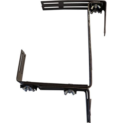 Blumenkastenhalter 3-fach verstellbar, braun (1/3)