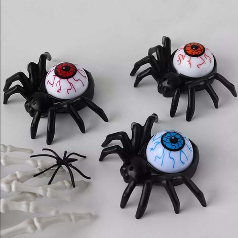 Araignées Effrayantes à Yeux Lumineux – Ornements Halloween Illuminés Accessoires Suspendus Spectaculaires pour Maison Jardin ou Événement (1/5)