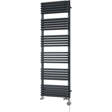 Crossmoor - Anthracite Dual Fuel Towel Rail H1533mm x W500mm Thermostatic (1/3)