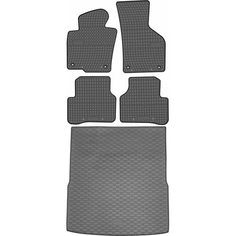 Ensemble de tapis de sol en caoutchouc + tapis de coffre pour VW Passat B6 B7 Kombi (2005-2014). (1/5)
