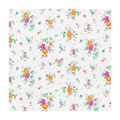 Plastica Adesiva 2494 Home Deco Fiorato Bianco H. L.15 m 45 cm