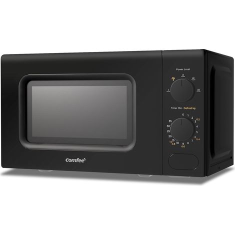 COMFEE' Forno a Microonde Nero, 20 Litri, 700 W, 5 Livelli di Potenza, Funzione di Scongelamento Rapido, Timer Manuale, Design Compatto-CM-M202CC(BK) (1/4)