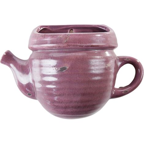 Cache-pot mural en céramique violet, 25x17x10 cm (lot de 10) (1/2)