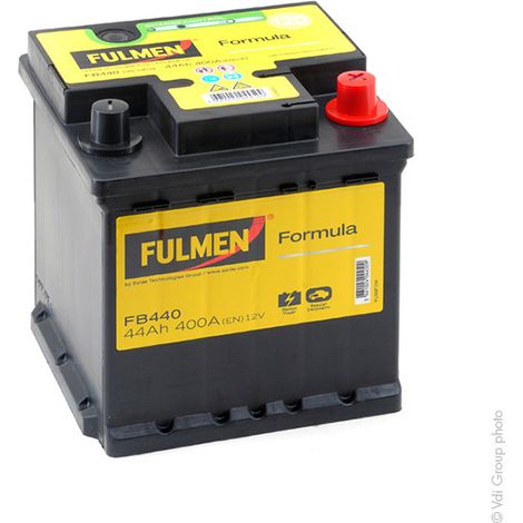 Batterie voiture 12V 44Ah 400A – FB440 – Technologie Plomb Calcium – Dimensions 175x175x190mm – Compatible avec plusieurs modèles – Fulmen (1/5)