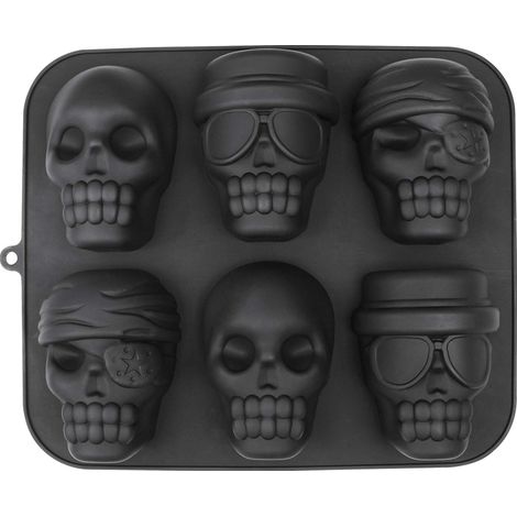 Moule Tete de Mort Silicone moule gâteau halloween gateau Pour Halloween, caramel, chocolat, crème glacée, savon (1/5)