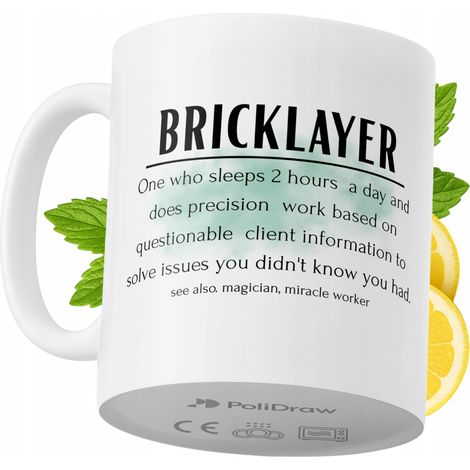 Taza divertida para albañil, taza de café o té con diseño gráfico y texto humorístico. Taza ideal para cumpleaños, santos y días festivos. Taza premium para ocasiones especiales en casa, la oficina o  (1/5)