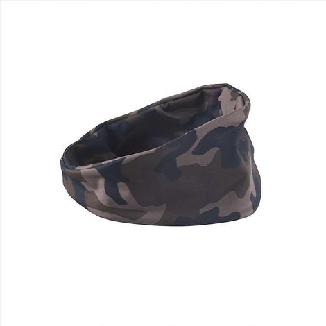Bandeau élastique anti-transpiration pour yoga, sport et fitness—Serre-tête camouflage, lot de 1, unisexe, ajustable et confortable (1/5)