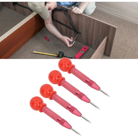 Un ensemble de 4 boutons-poussoirs automatiques avec capuchon central rouge estampillé (1/5)