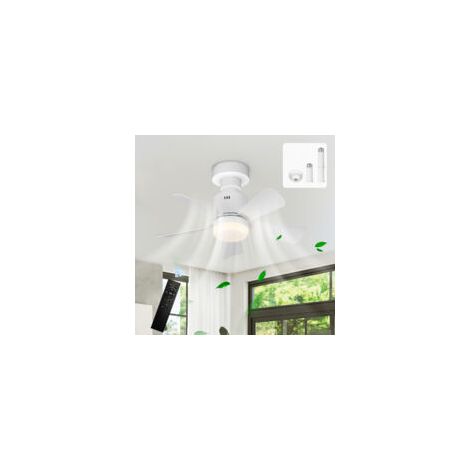 Ganeed – Ventilateur de plafond 45 cm silencieux – Lumière LED dimmable 24W – Télécommande – 4 vitesses – Pales en ABS – Pour pièces jusqu'à 15 m²