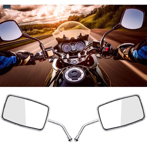Quadratische Chrom-Seitenspiegel für Straßenmotorräder – 2er-Set im Retro-Stil (1/5)
