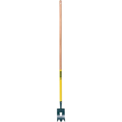 Leborgne – Binette trident 150cm – Lame tuilée affûtée – Manche ergonomique pour réduction de l'effort – 3 dents affûtées pour désherbage intensif