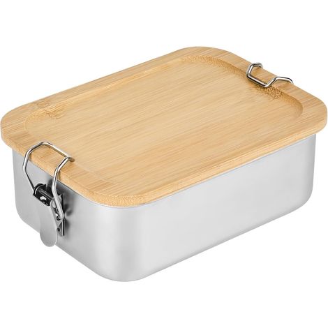 Bento Lunch Box Boîte à Lunch Adulte - Boîte à Déjeuner 850ml Boîte à Repas en Acier Inoxydable Boîte-repas Métal Boite Alimentaire pour Bureau Ecole Camping Boite Gouter Inox Enfants (1/5)