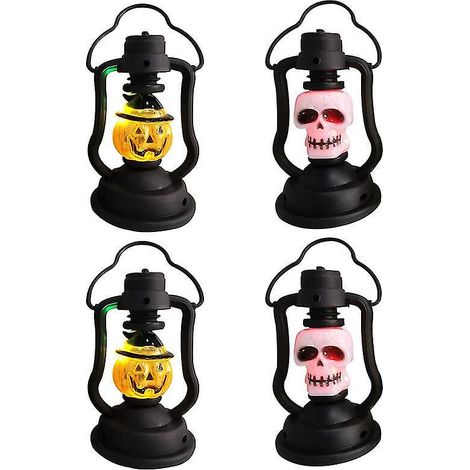 4 Halloween-Lampen für Halloween-Dekorationen
