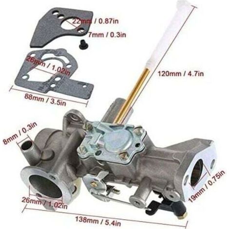 Carburateur de Rechange pour Moteurs Briggs & Stratton, Numéro de Pièce 498298, 692784, 495951, 492611, 495426, 490533, Convient pour les Moteurs de 5HP. (1/5)