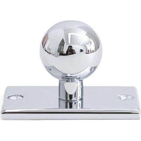 Poignée de porte de placard ronde en laiton avec vis, poignée de meuble à chaussures, tiroir, poignée de meuble sphérique pour amélioration de la maison (argent) (1/5)