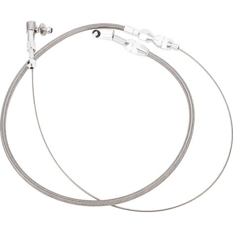 Câble d'accélérateur de 61 cm (24 pouces) en acier inoxydable, flexible, facile à installer, kit de câble d'accélérateur pour modification de voiture (1/5)