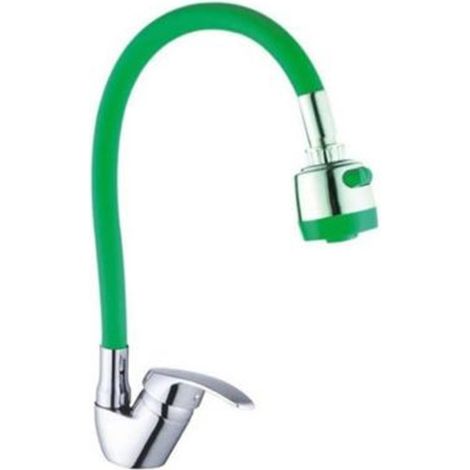Cleafe - Miscelatore Rubinetto Lavabo A Doccia Doccetta Per Casa Cucina Flessibile Verde -