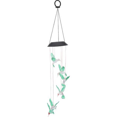 Trochilus Solaire Vent Cloche Carillon LED Lumière Changement de Couleur Pendentif Cloche Cour Jardin Décor (1/5)