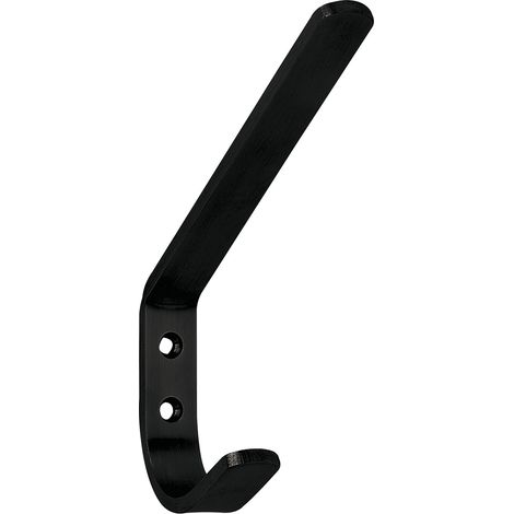 Technik-Team Huthaken Kleiderhaken Macoba Breite 25mm, Höhe 141mm - Wandhaken für Hüte, Eisen schwarz matt