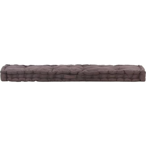 INLIFE Coussin de plancher de palette Coton 120x40x7 cm Anthracite