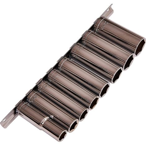 9PC 1/2 DRIVE DEEP SOCKET SET METRIC LONG REACH 13-24MM RAIL WARRANTY I6600 (1/3)