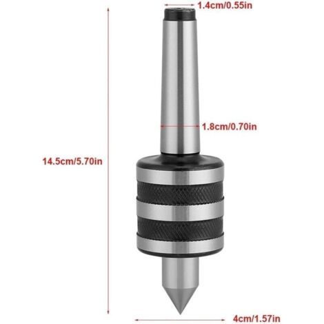 NALOOKAMIC Pointe tournante MT2, Pointe de Centrage Pointe, Outils tour a metaux, d\\'outils de tournage moyens de haute prcision de centre tournant de centre vivant de MT2 pour la machine de poupe d